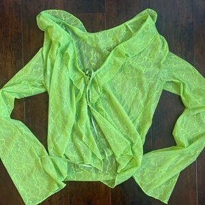 Sheer Green Top